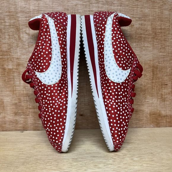 Nike 2014 Classic Cortez 654770-610 Red White Polka Dots Shoes Women’s Size 7.5 - Picture 6 of 9